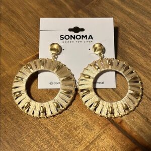 Sonoma Gold Tone Thread Wrap Drop Earrings